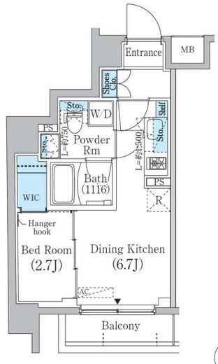 中野新橋レジデンス　104号室　間取り