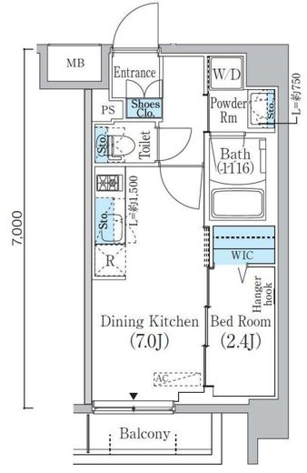 中野新橋レジデンス　405号室　間取り