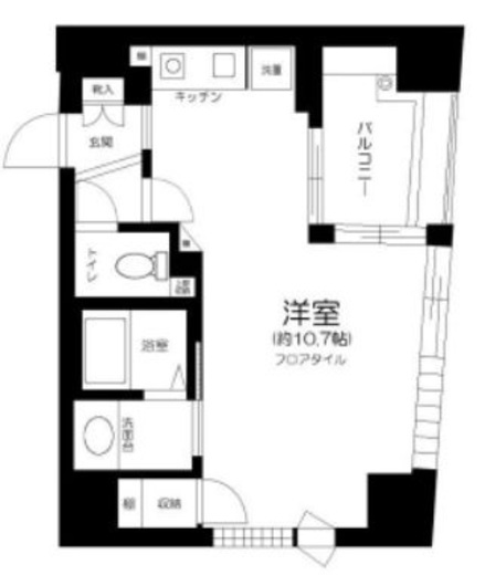 アクシルコート東中野　601号室　間取り
