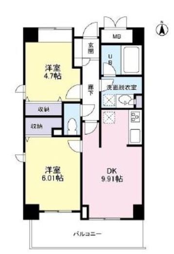 ジ・アパートメントヒルトップ中野　401号室　間取り