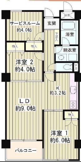 パステル中野　407号室　間取り