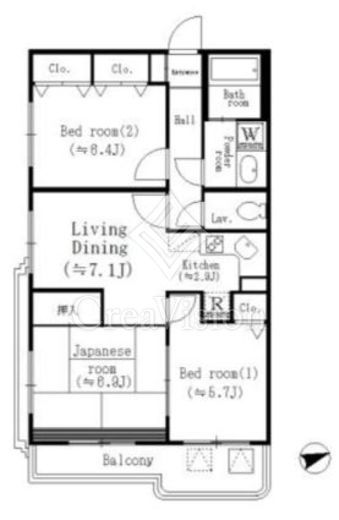 エミネンス高野台　401号室　間取り