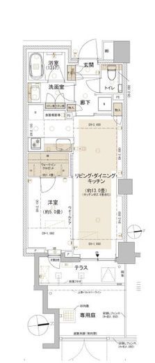 パークホームズ東中野　106号室　間取り