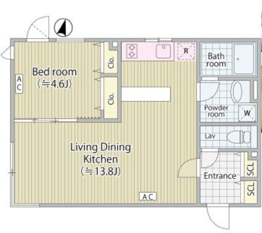 EMBELLIR中野富士見町 (アンベリール中野富士見町)　402号室　間取り