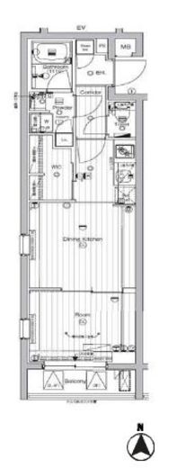 PREMIUM CUBE 東高円寺 (プレミアムキューブ東高円寺)　408号室　間取り
