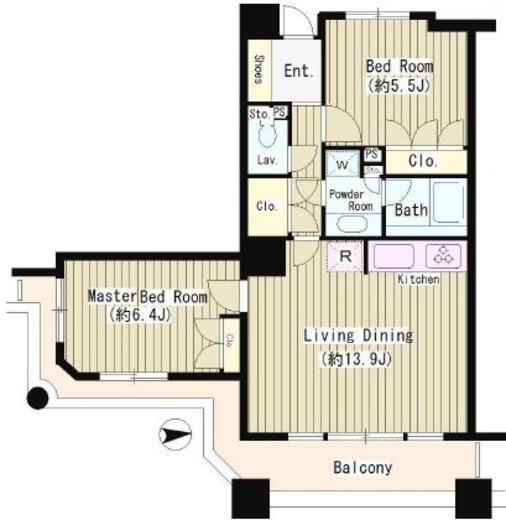 石神井公園ピアレス・ザ・タワー　804号室　間取り