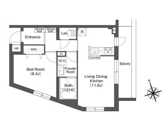 AIFLAT方南町 (アイフラット方南町)　201号室　間取り