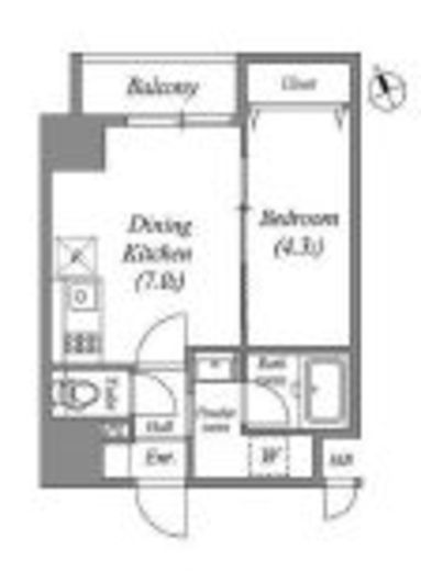 QUALITAS浜田山 (クオリタス浜田山)　504号室　間取り