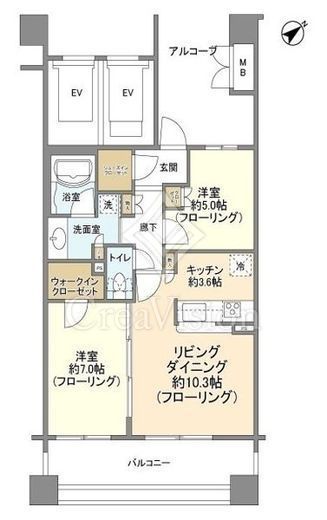 マスターテラス中野平和の森公園　706号室　間取り