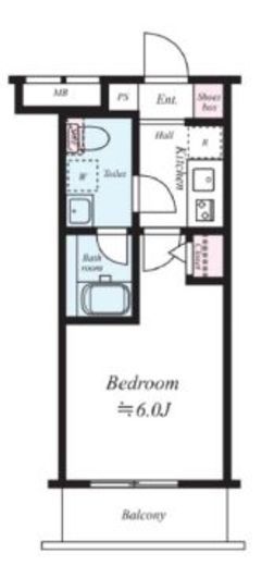 プレミアムキューブ中野新橋　210号室　間取り