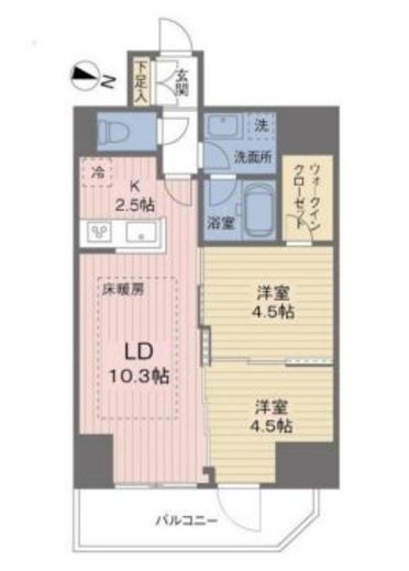 ACOLT中野富士見町 (アコルト中野富士見町)　1402号室　間取り
