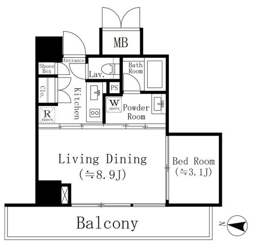 KOENJI Crossover (高円寺クロスオーバー)　202号室　間取り
