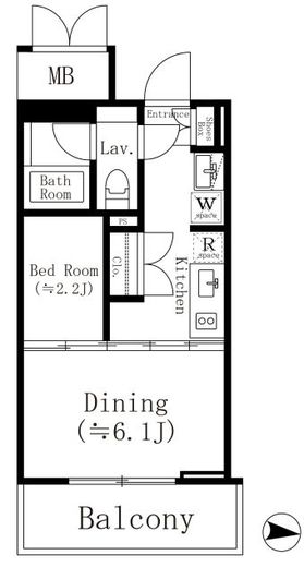 KOENJI Crossover (高円寺クロスオーバー)　809号室　間取り