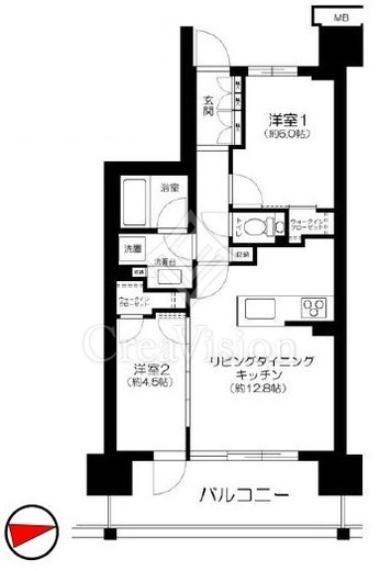 パークホームズ杉並上荻　808号室　間取り