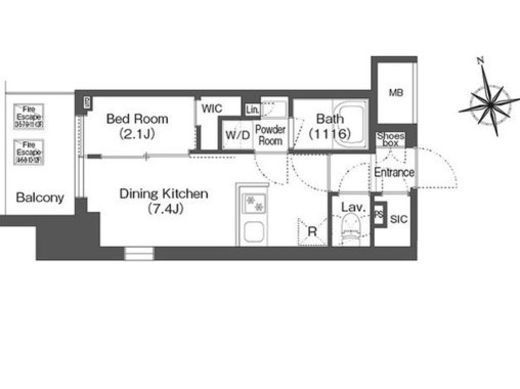 バウスステージ中野　405号室　間取り