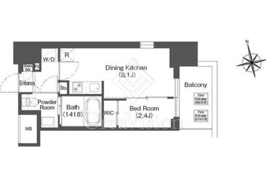 バウスステージ中野　501号室　間取り