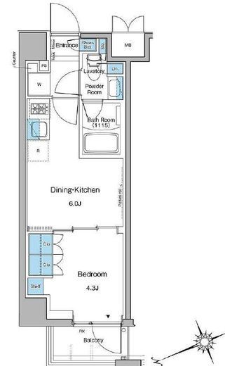 ルフォンプログレ中野坂上　101号室　間取り