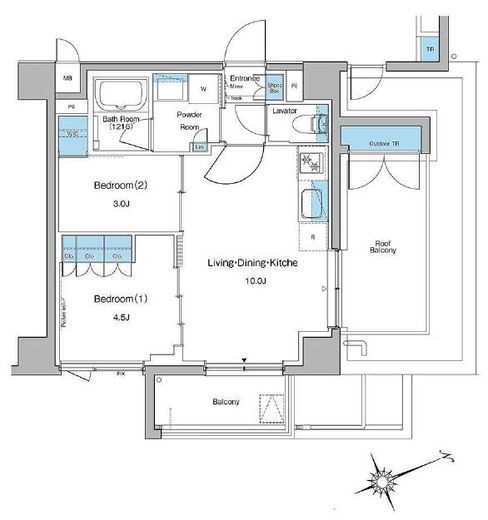 ルフォンプログレ中野坂上　312号室　間取り