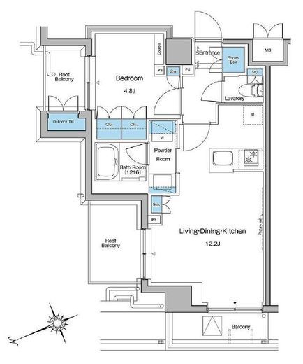 ルフォンプログレ中野坂上　401号室　間取り