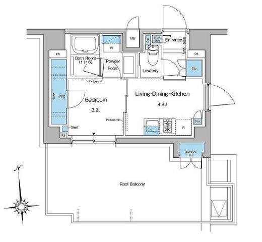 ルフォンプログレ中野坂上　601号室　間取り