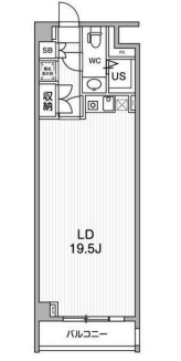 六本木デュープレックスＭ‘ｓ　207号室　間取り