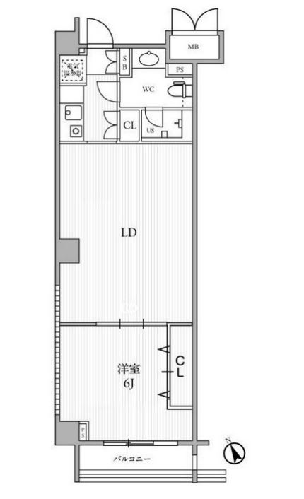 六本木デュープレックスＭ‘ｓ　201号室　間取り