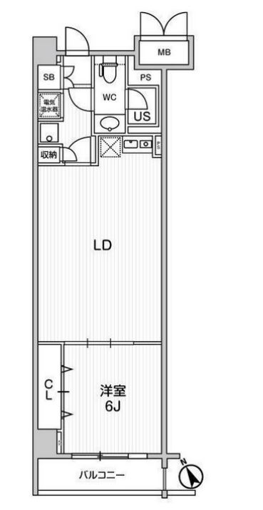 六本木デュープレックスＭ‘ｓ　205号室　間取り
