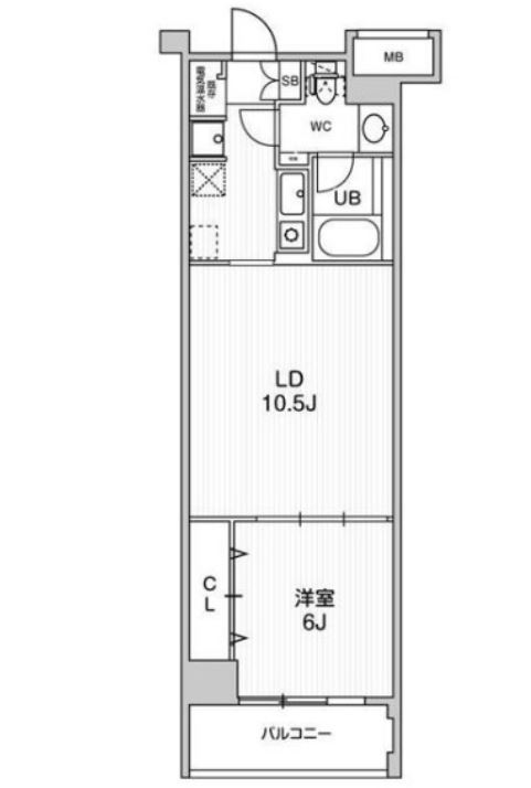 六本木デュープレックスＭ‘ｓ　412号室　間取り
