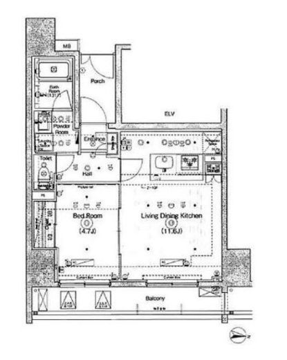 ブライズ方南町　1001号室　間取り