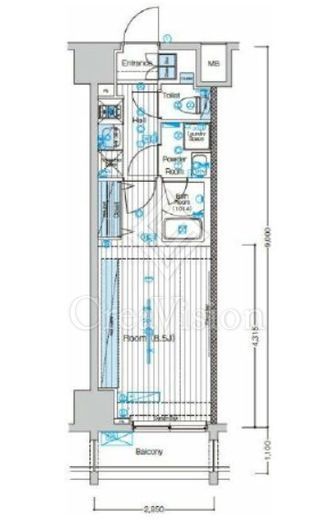 ブライズ方南町　607号室　間取り
