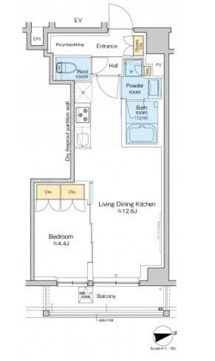 RESIDENCE KOENJI　319号室　間取り