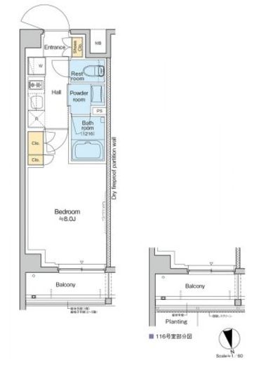 RESIDENCE KOENJI　414号室　間取り