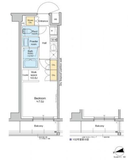 RESIDENCE KOENJI　502号室　間取り