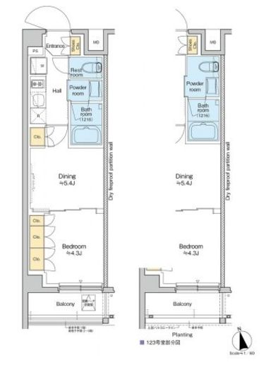 RESIDENCE KOENJI　521号室　間取り