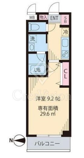 ウェスティング中野坂上　202号室　間取り