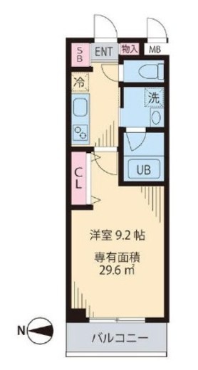 ウェスティング中野坂上　201号室　間取り