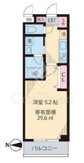 ウェスティング中野坂上　402号室　間取り