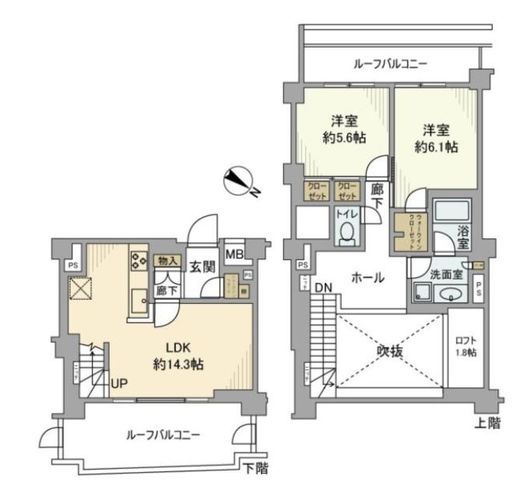 イニシアイオ杉並和泉　504号室　間取り