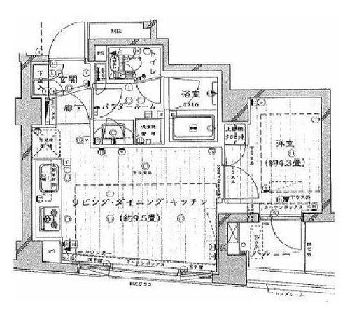 イニシアイオ杉並和泉　405号室　間取り