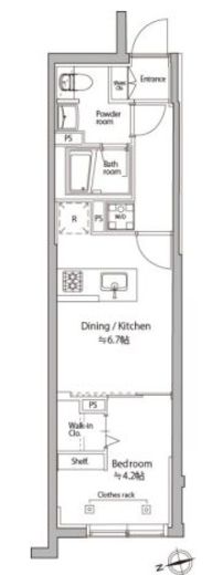 アトリオフラッツ中野　102号室　間取り