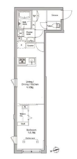 アトリオフラッツ中野　201号室　間取り
