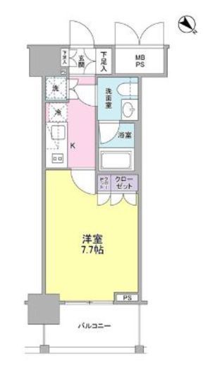 常盤レジデンシア荻窪　607号室　間取り