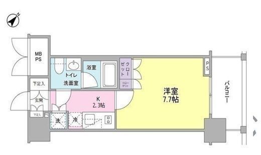 常盤レジデンシア荻窪　403号室　間取り