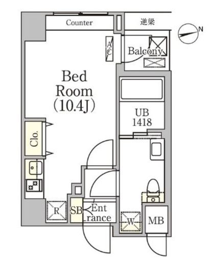 リテラス中野ノース　401号室　間取り