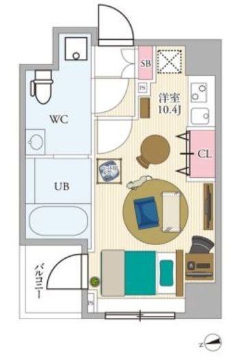 リテラス中野ノース　801号室　間取り