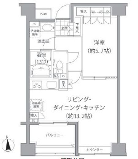 エーデル練馬　407号室　間取り