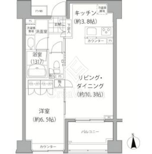 エーデル練馬　606号室　間取り