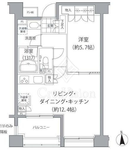 エーデル練馬　1106号室　間取り