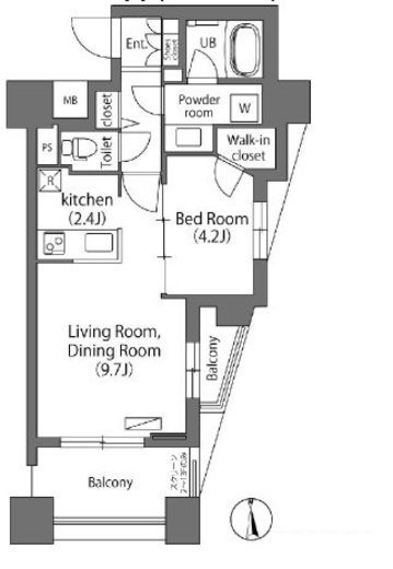 エミリブ練馬　1313号室　間取り