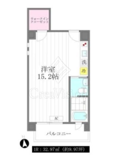 ベルファース駒場　602号室　間取り